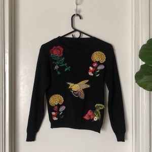 Embroidered Patch Sweater